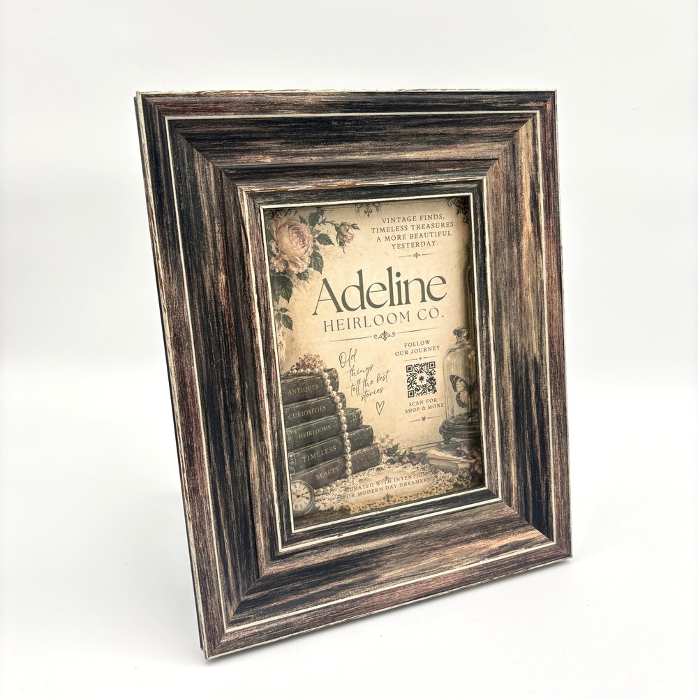 Rustic Distressed Wood 5x7 Picture Frame Vintage Black Farmhouse Home Decor